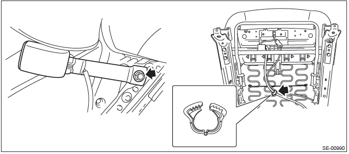 Subaru Outback. Seat Belt System