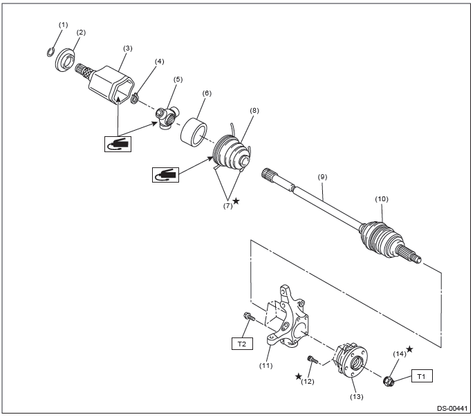 Subaru Outback. Drive Shaft System