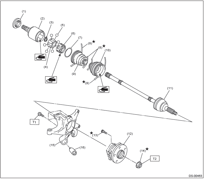 Subaru Outback. Drive Shaft System