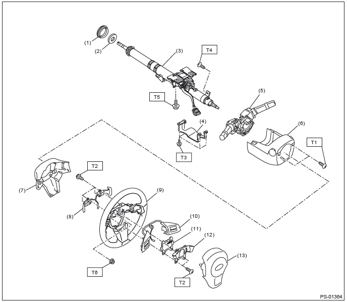 Subaru Outback. Power Assisted System (Power Steering)
