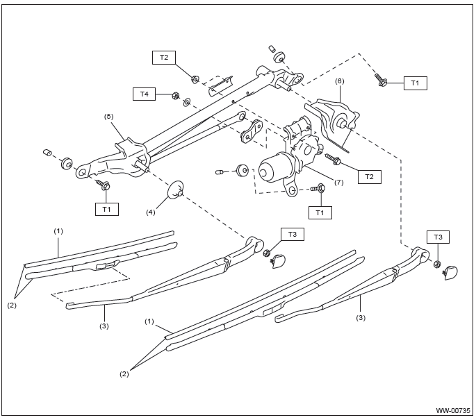 Subaru Outback. Wiper and Washer Systems