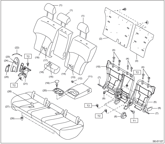 Subaru Outback. Seats