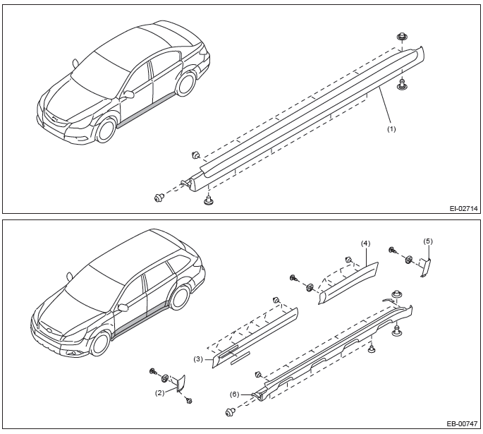 Subaru Outback. Exterior/Interior Trim