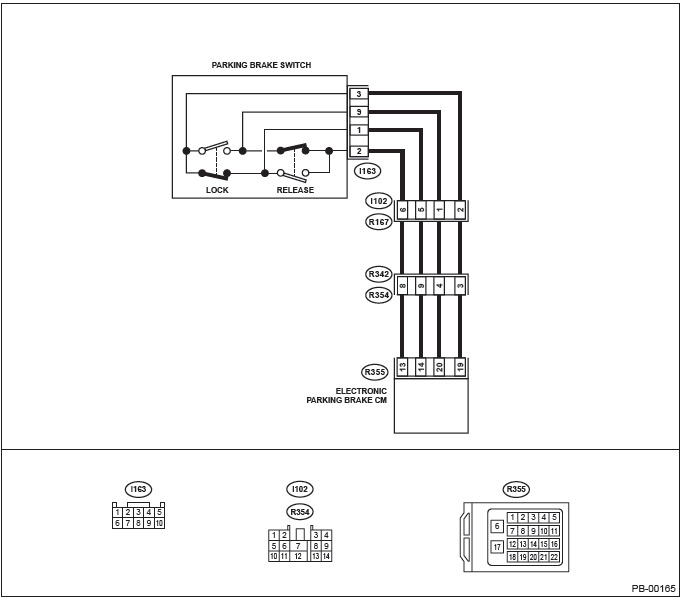 Subaru Outback. Parking Brake (Diagnostics)