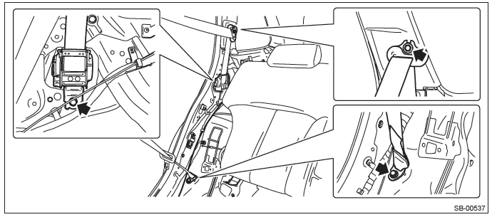 Subaru Outback. Seat Belt System