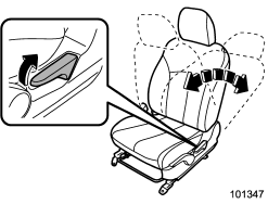 Pull the reclining lever up and adjust the seatback to the desired position.