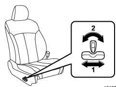1) Seat position forward/backward control switch