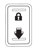 6. When you have finished entering the number, press the unlock side of the lock