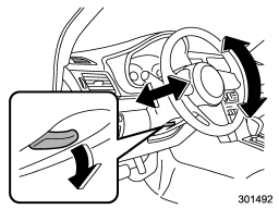 1. Adjust the seat position. Refer to “Front seats” F1-2.