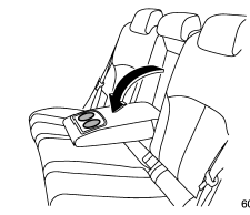 A dual cup holder is built in the armrest.