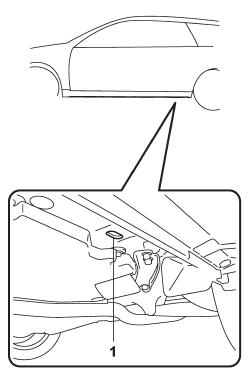 1) Rear tie-down hole