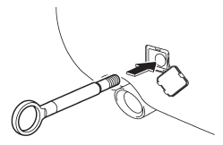 3. Screw the towing hook into the threaded hole until its thread can no longer