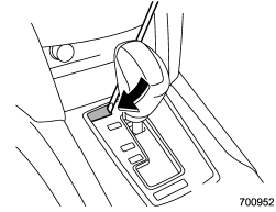 2. Remove the shift lock cover using a flat-head screwdriver.