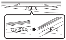 2. Turn the wiper blade assembly counterclockwise.